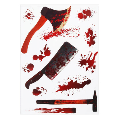 Halloween Decoration Horrible Bloody Handprint Stickers Halloween Window Wall Clings Floor Decals Stickers Halloween Party Props