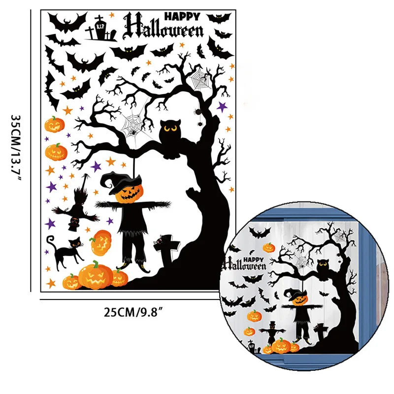 Halloween Decoration Horrible Bloody Handprint Stickers Halloween Window Wall Clings Floor Decals Stickers Halloween Party Props