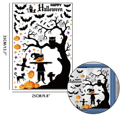 Halloween Decoration Horrible Bloody Handprint Stickers Halloween Window Wall Clings Floor Decals Stickers Halloween Party Props