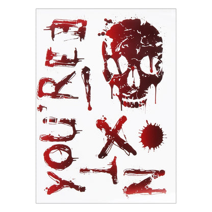 Halloween Decoration Horrible Bloody Handprint Stickers Halloween Window Wall Clings Floor Decals Stickers Halloween Party Props